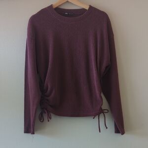 Zara Burgundy Knit Top